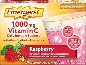 Emergen-C Raspberry 1000mg Vitamin C Powder 30CT