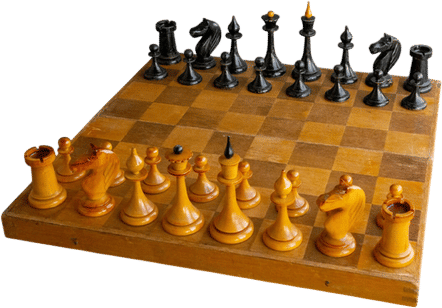 Vintage Wooden Chess Set