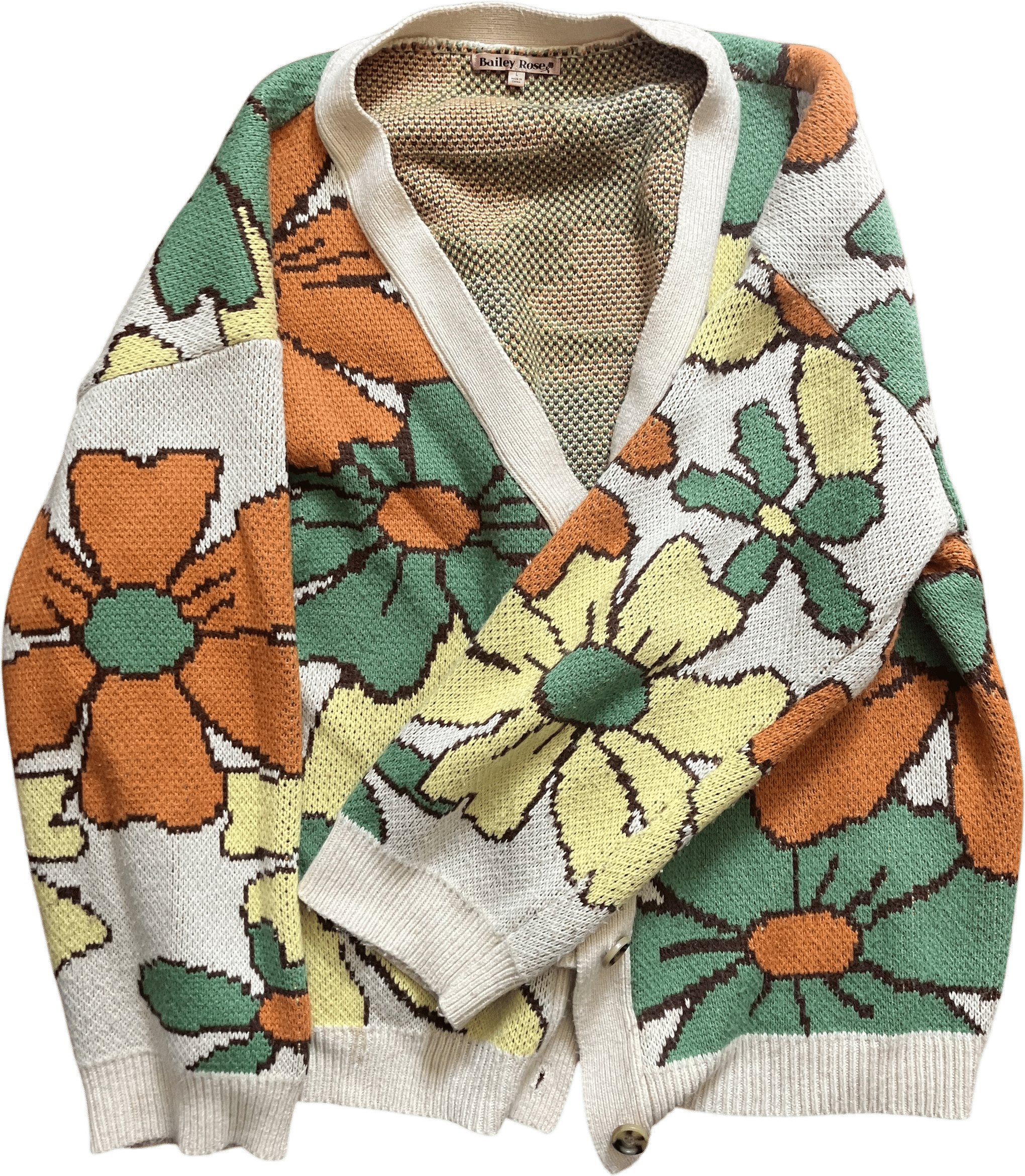 Grandma's Floral Cardigam
