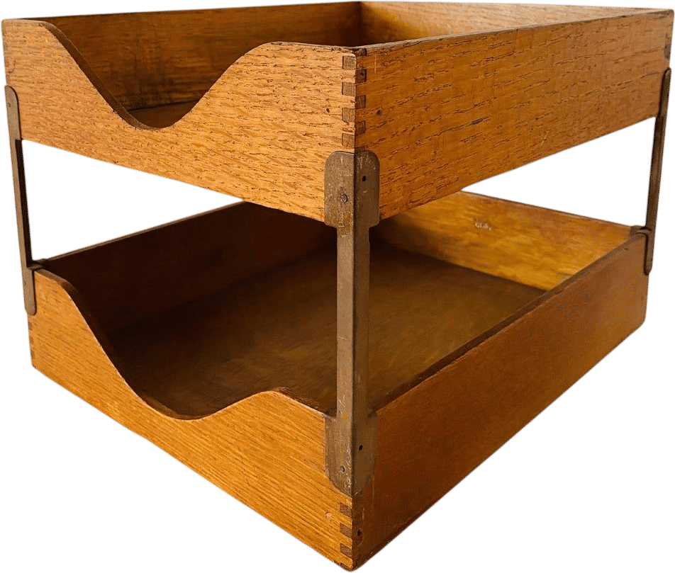 50s Wernicke Wood Letter Tray