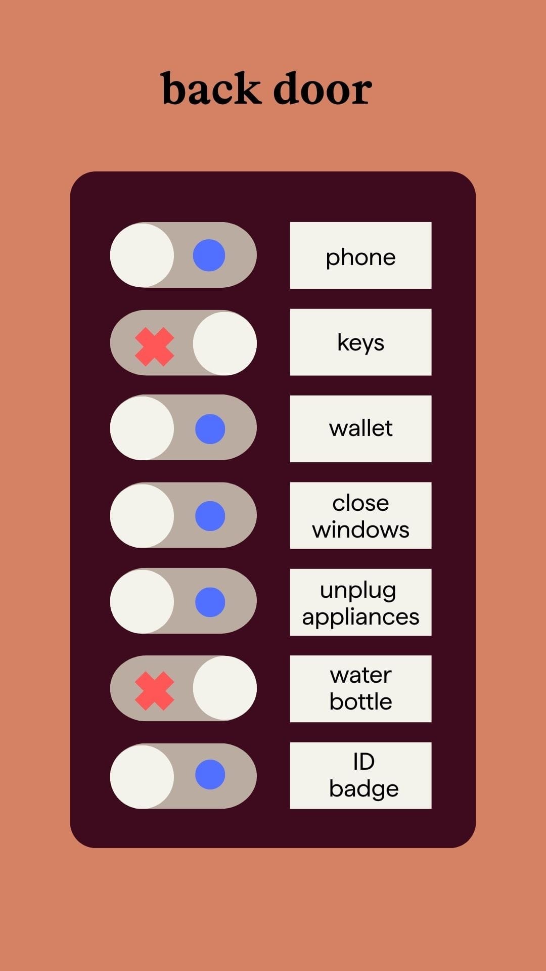 Back Door Keychain List