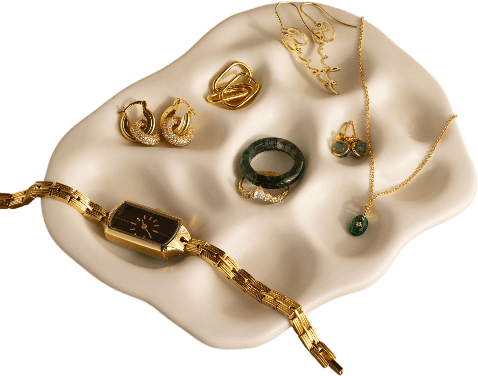 Mini Ceramic Organic Treasure Trove Jewelry Dish