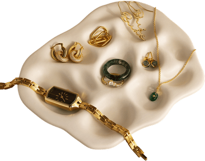 Mini Ceramic Organic Treasure Trove Jewelry Dish