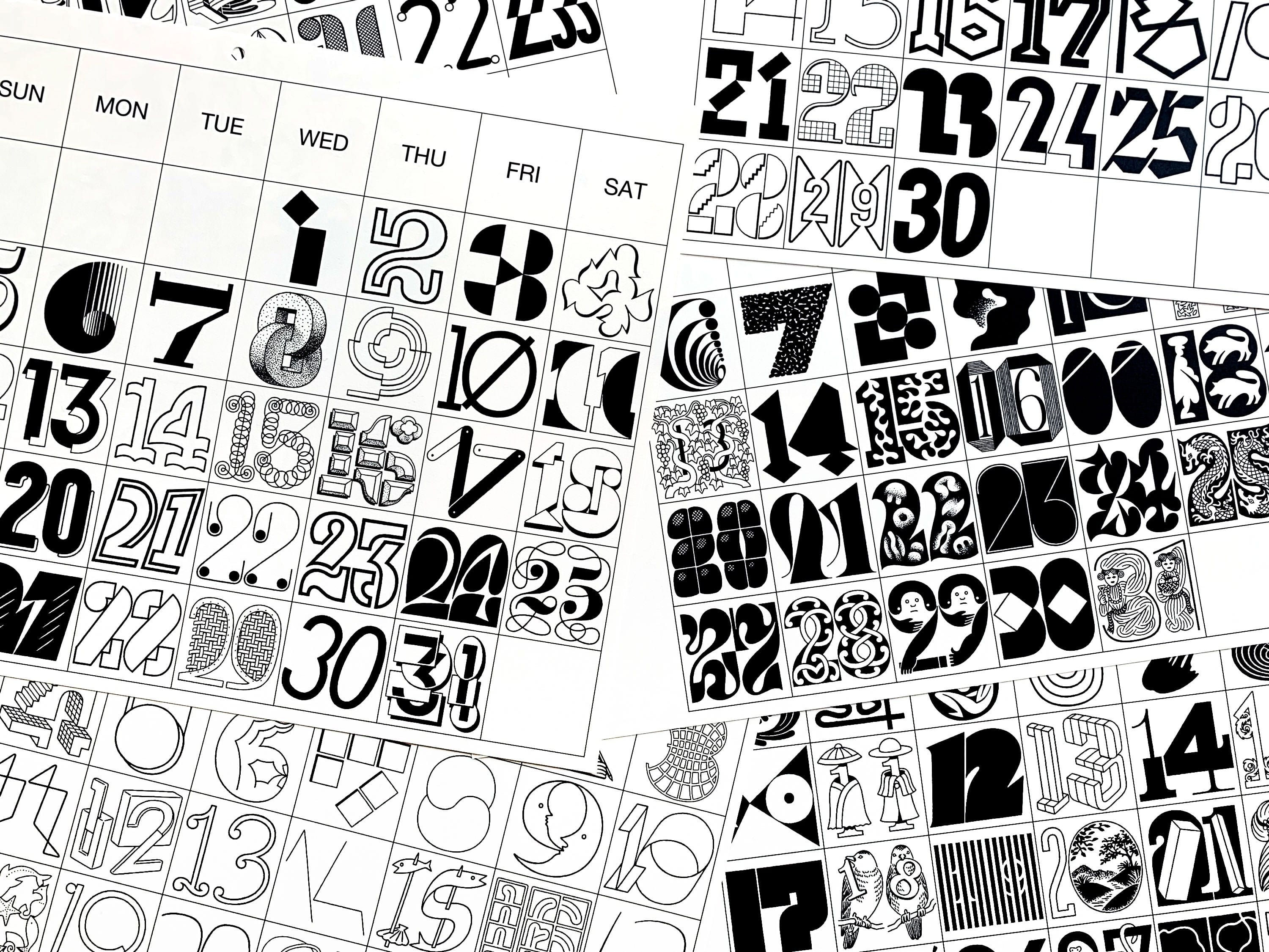 Tezzo Suzuki Calendar on Letterform Archive