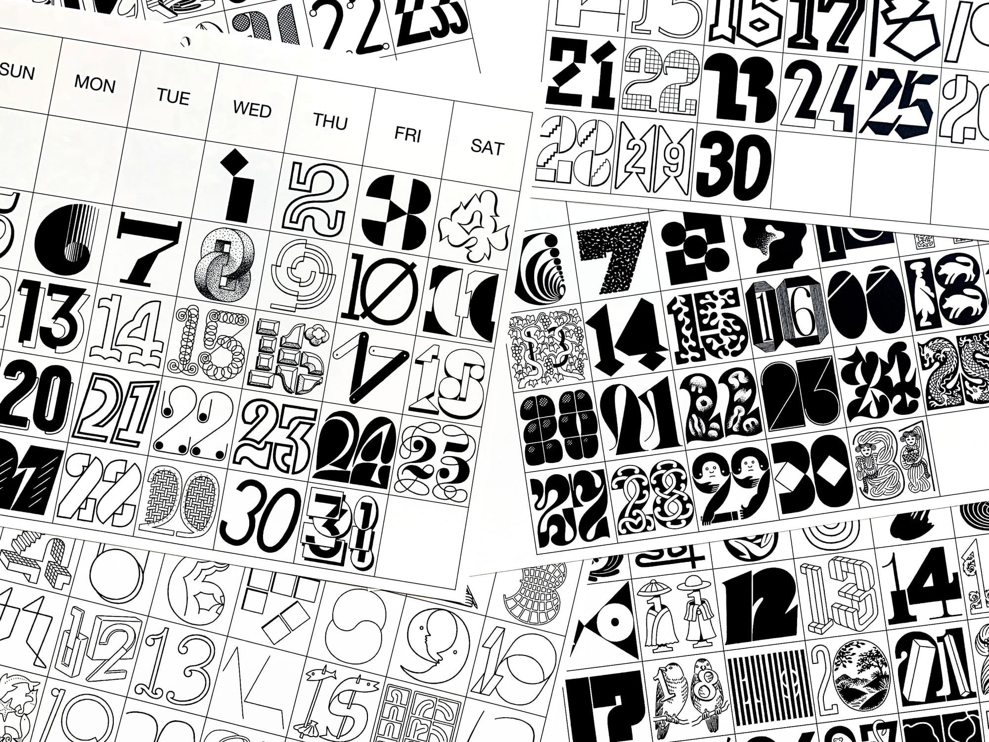 Tezzo Suzuki Calendar on Letterform Archive