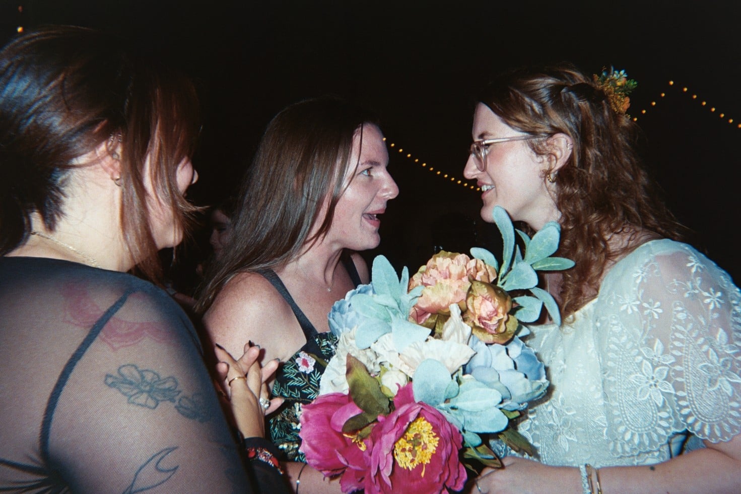 Fake flowers and tossing my actual bouquet