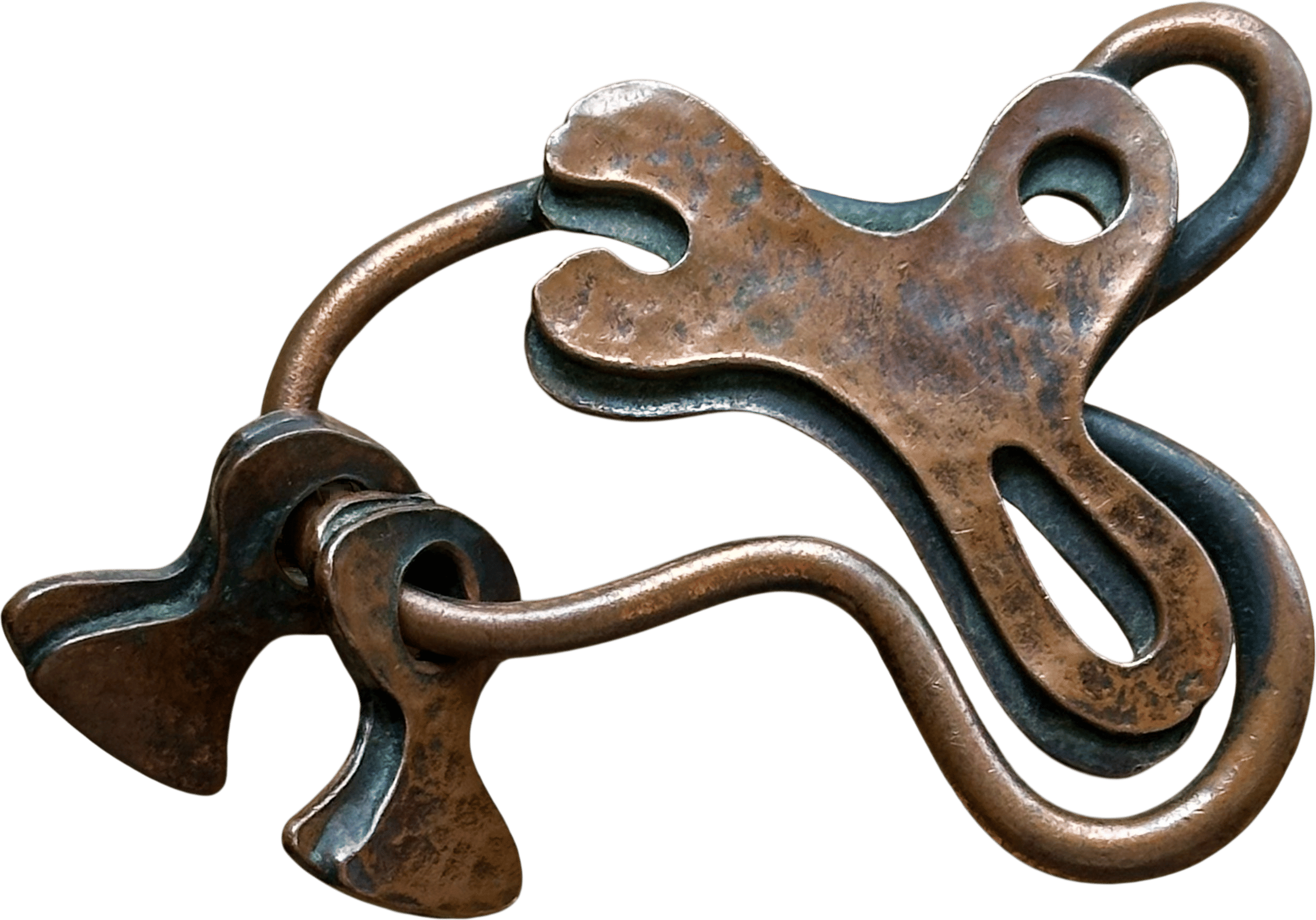 Vintage Rebajes Copper Amoeba Brooch