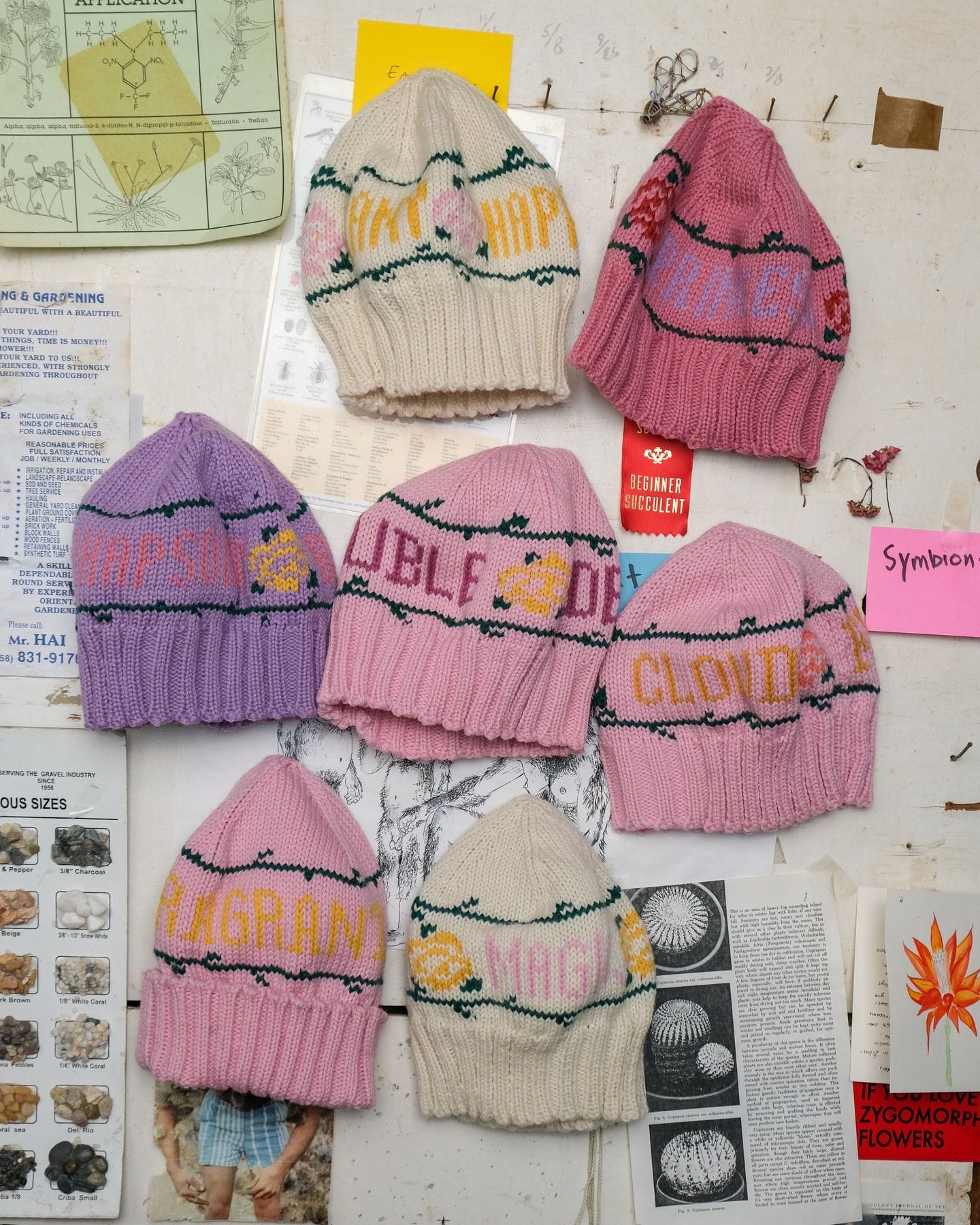 Rose Cultivar Knit Hats