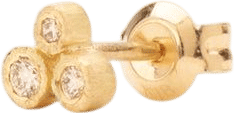 3 Bezels Diamonds Single Stud