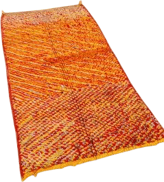 Moroccan Handmade Rug In Pretty Orange For Your Living Room