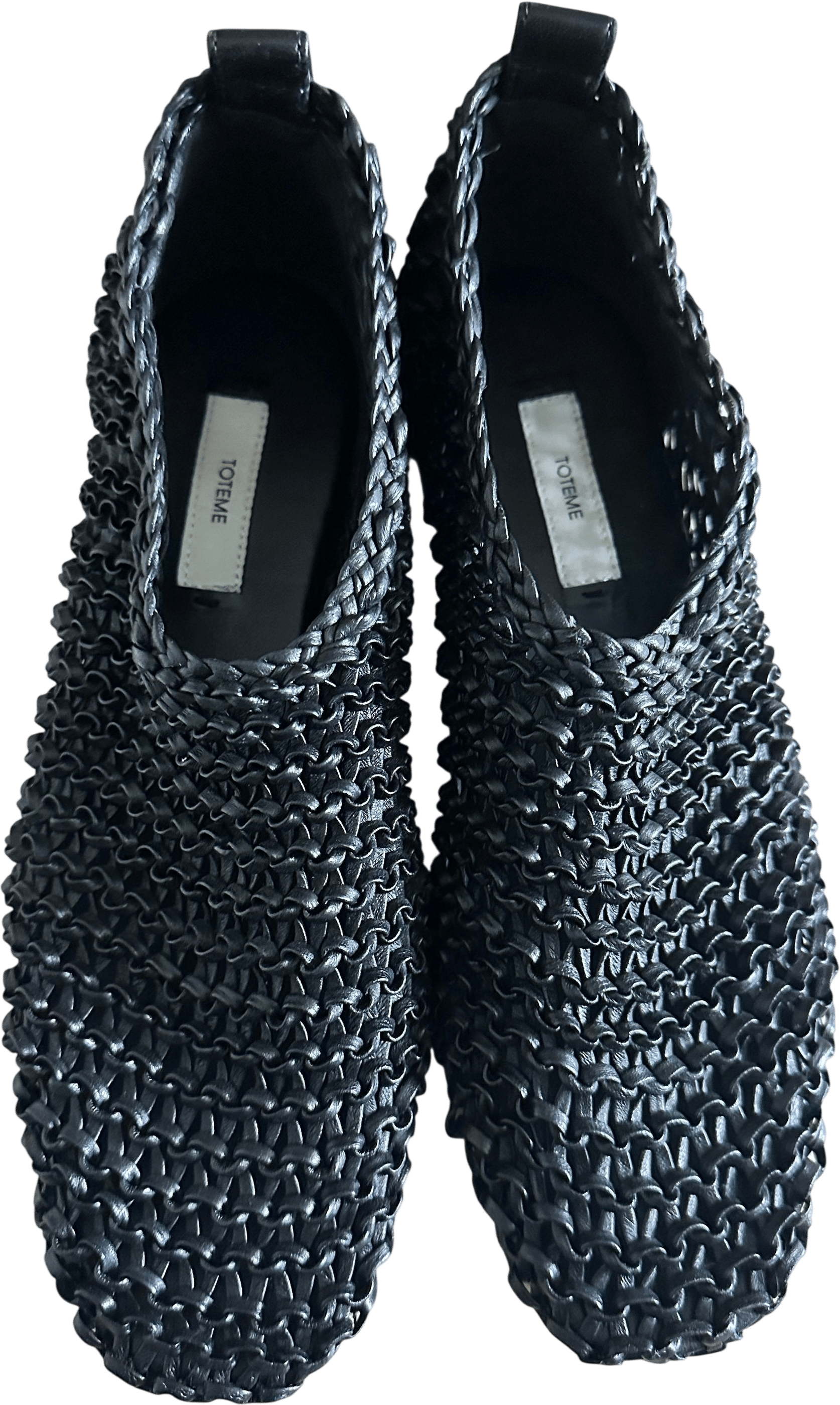 Woven Leather Ballerina Flats