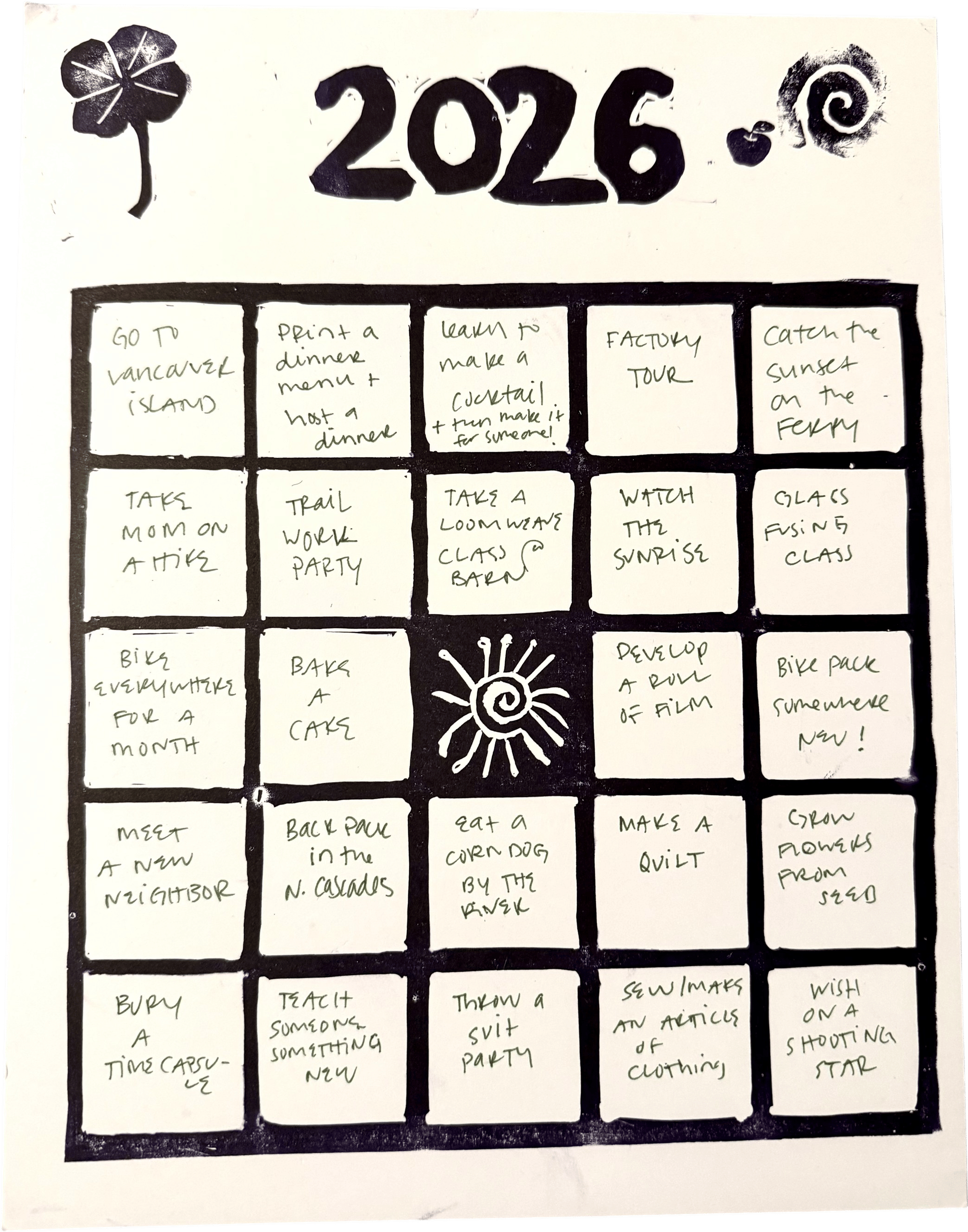 Making a bingo card