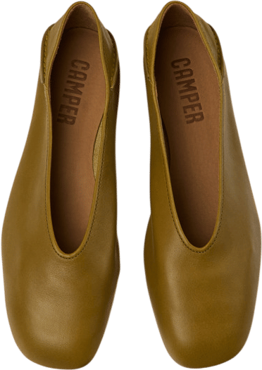 Camper Casi Myra Green Leather Moccasin