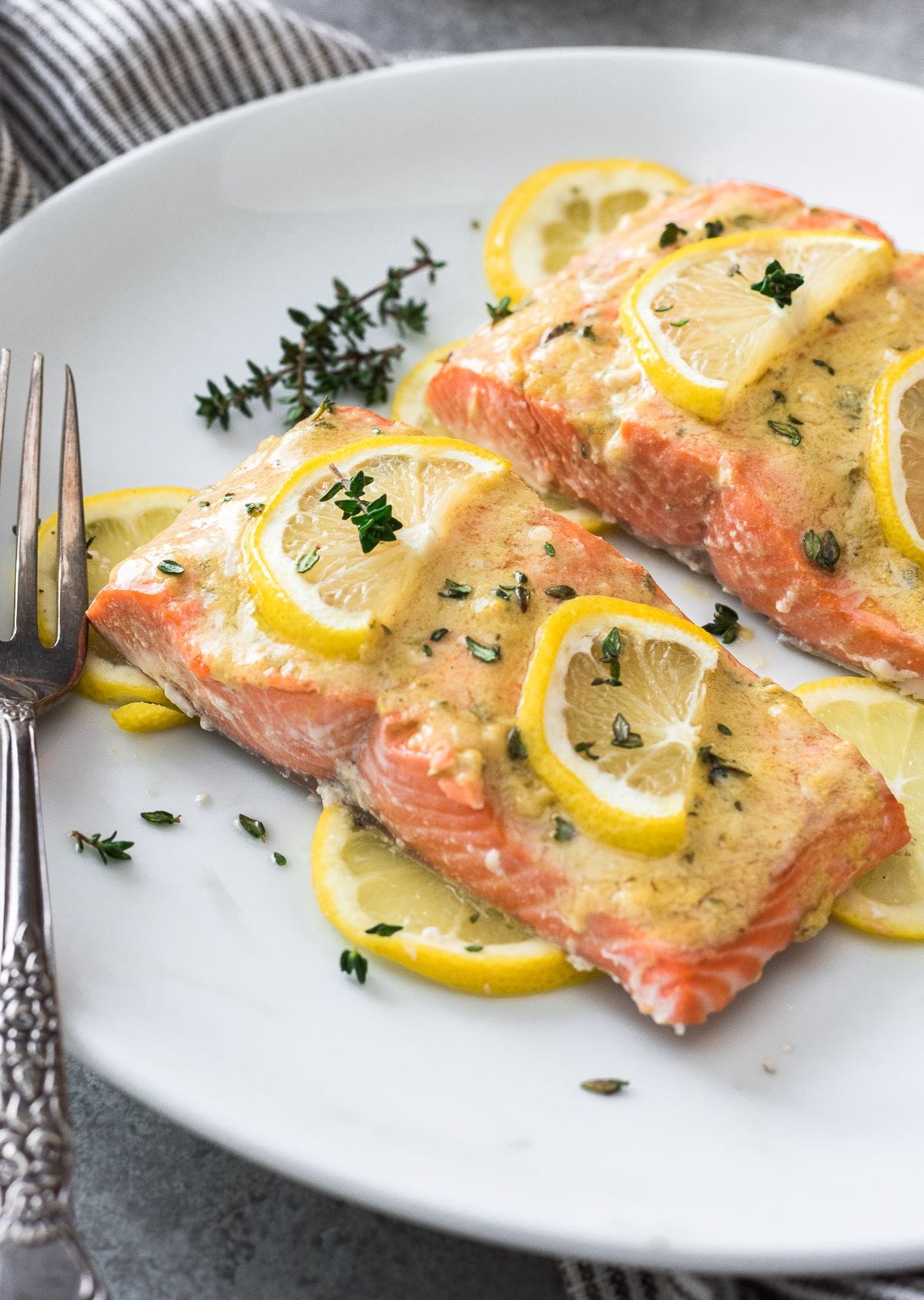 Easy Baked Lemon Dijon Salmon (Flavor the Moments)