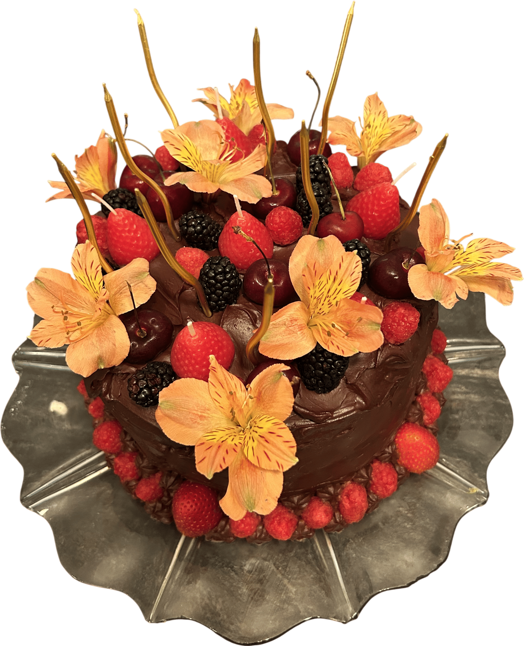 Using interesting shaped real candles as birthday candles