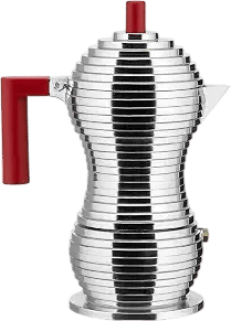 Alessi Pulcina 3 Cup Espresso Maker (Red)