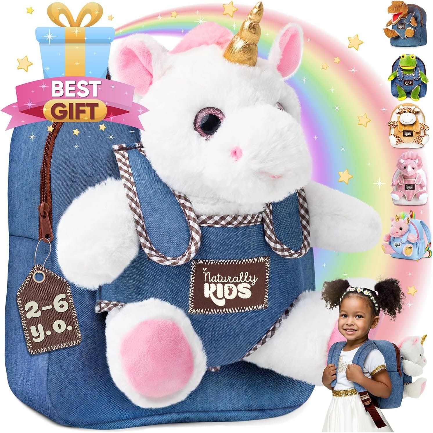 Backpack with Stuffed Animal