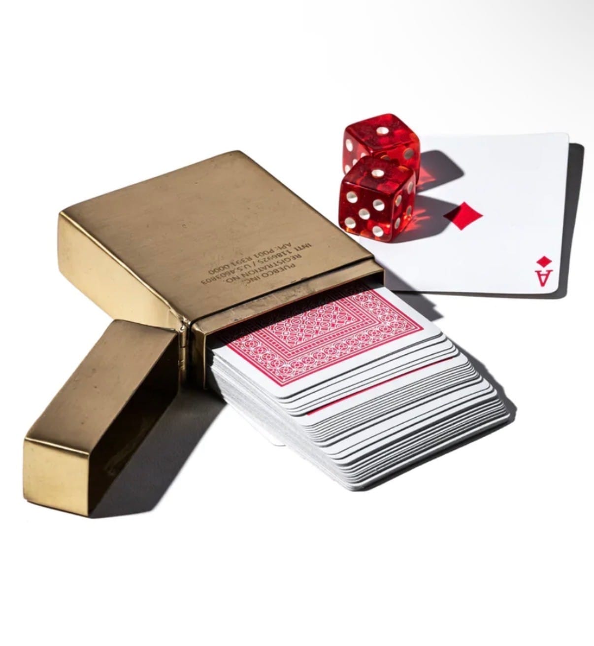 Brass Playing Card Case