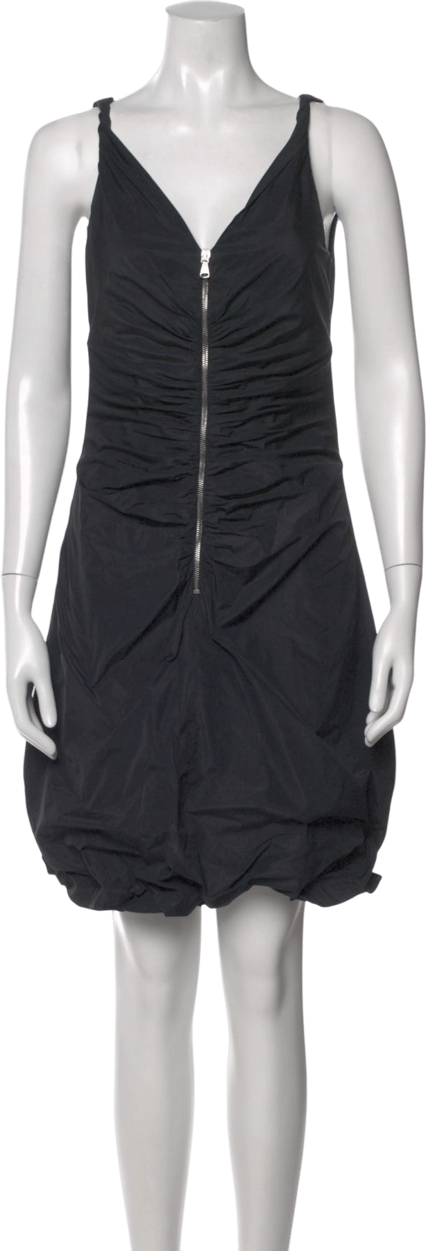Vintage Zip-Front Bubble Mini Dress