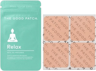 The Good Patch Relax Plant-Based Vegan Wellness Patch - 4ct: Paraben-Free, Gluten-Free, Unscented
