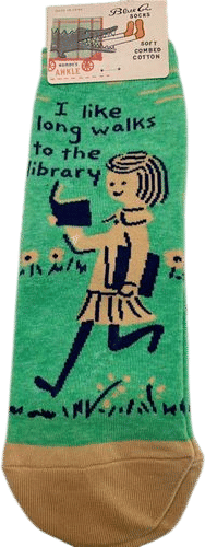 I Like Long Walks to the Library Socks