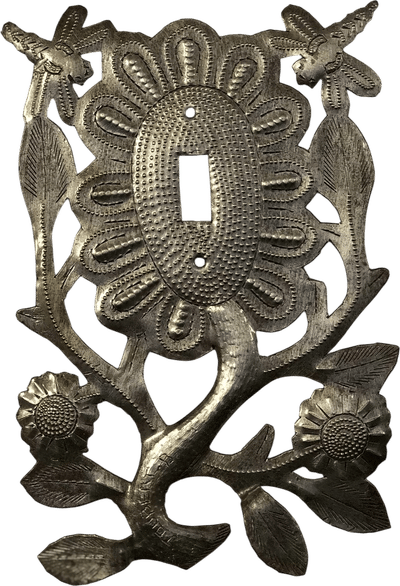 Folk Art Flower Switch Plate Cover (Made in Haiti)