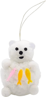 Pom Pom Ornament: Fishing Polar Bear