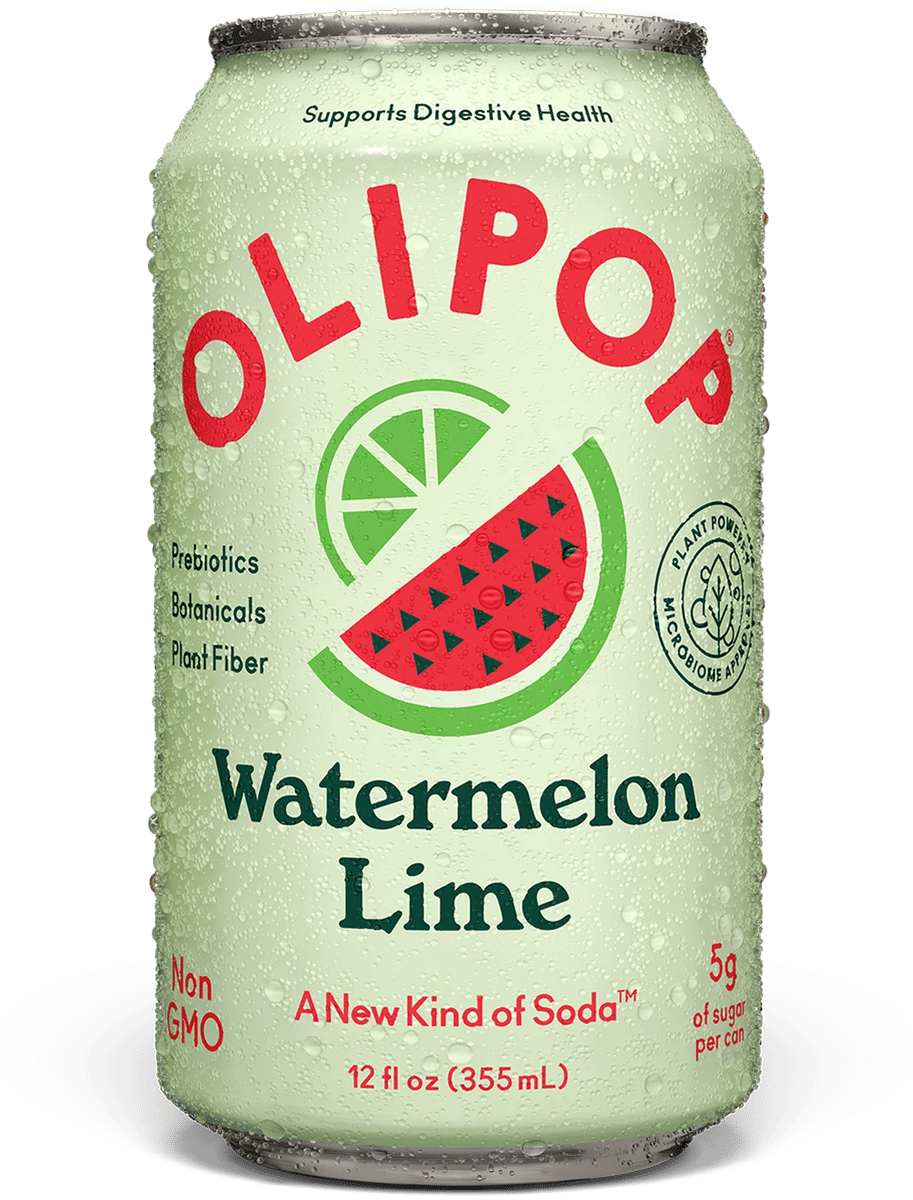 olipop watermelon lime prebiotic soda