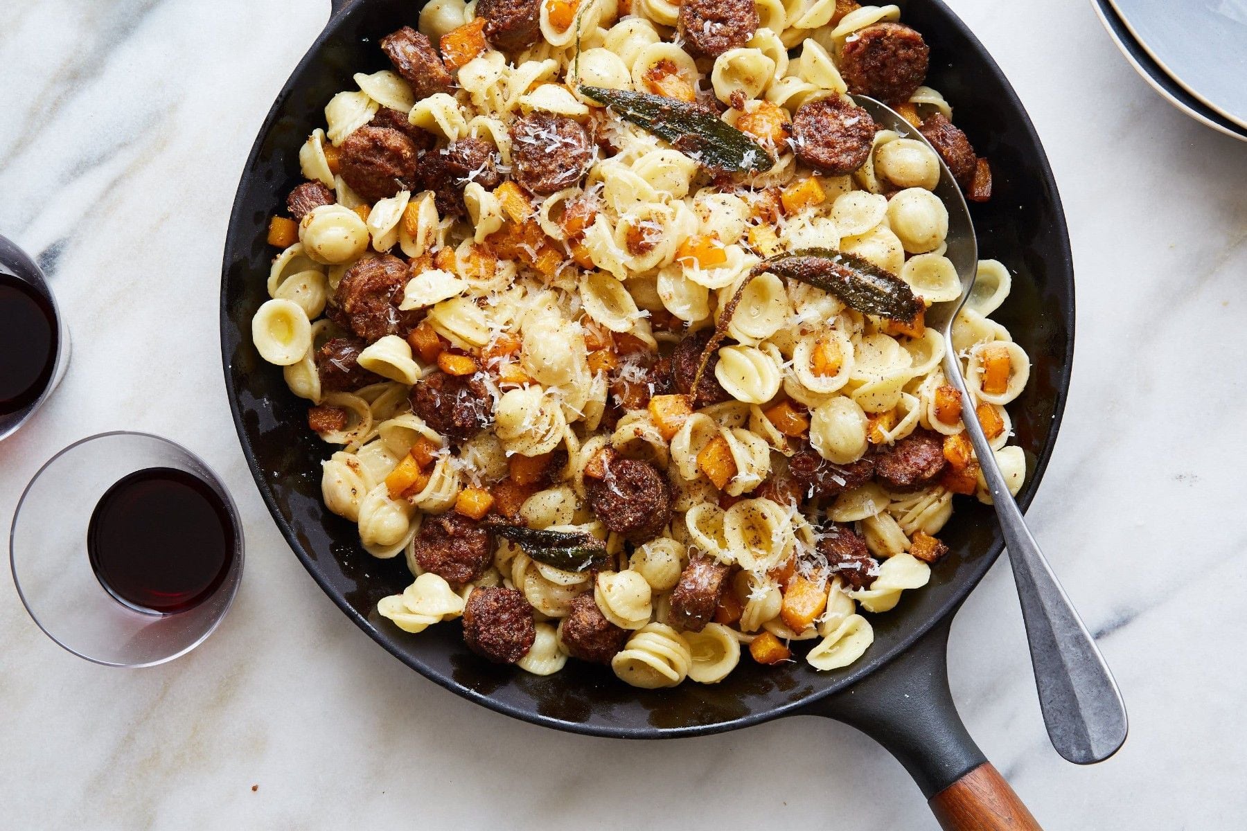 Pasta With Sausage, Squash and Sage Brown Butter