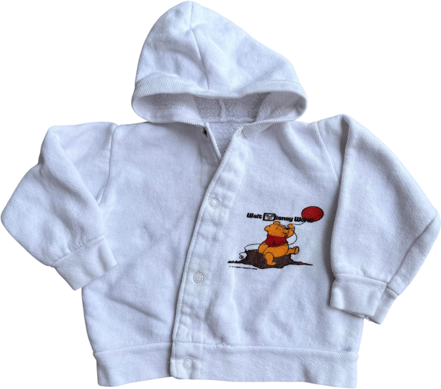 Vintage Walt Disney World Pooh Sweatshirt, Baby Hooded Snap, 6-12 Months