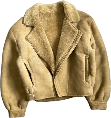 Claude Montana Leather Shearling Jacket