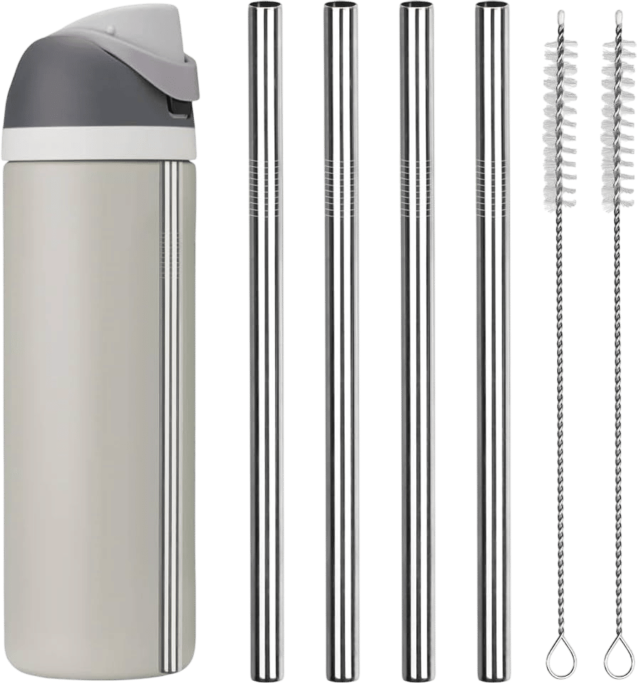 replacing your owala straw with a stainless steel one