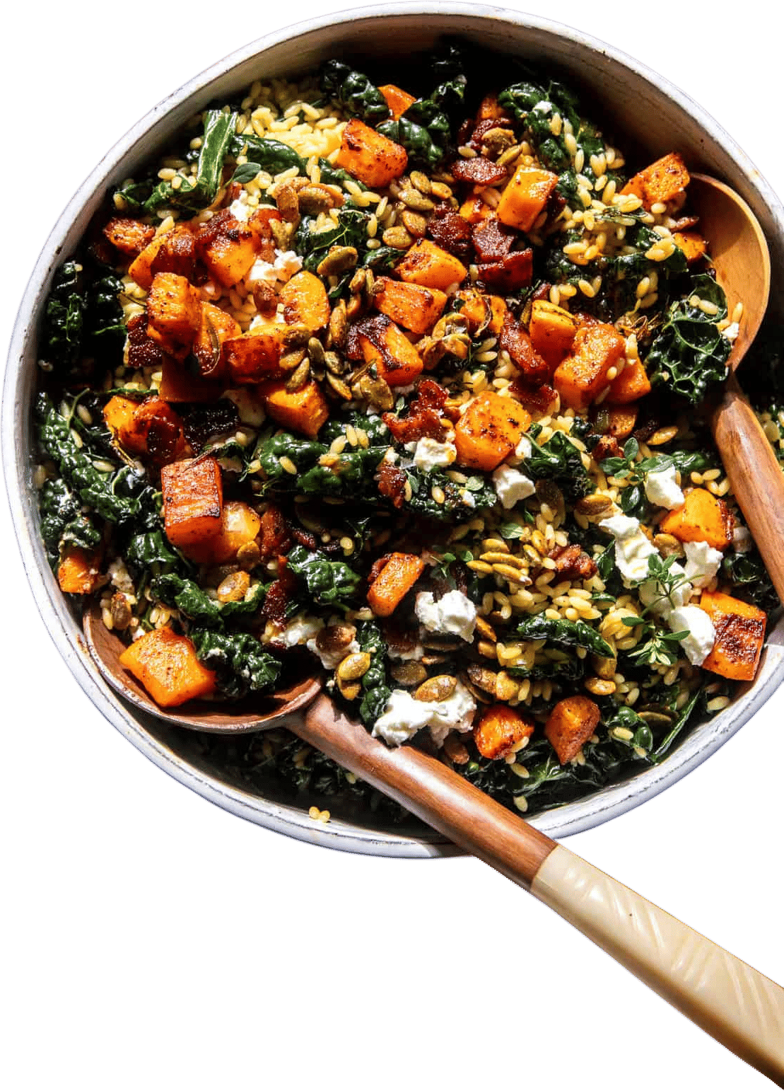 Butternut Squash Orzo Salad with Candied Bacon