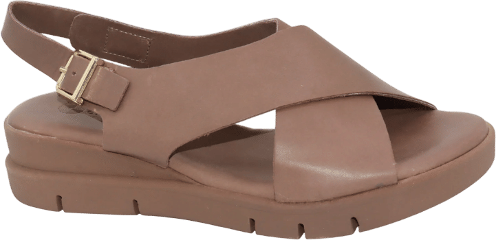 Eric Michael Ramona Leather Criss-Cross Wedge Sandal