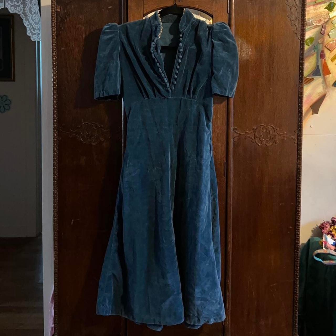 1940s velvet dress