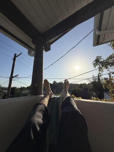 Putting your feet up