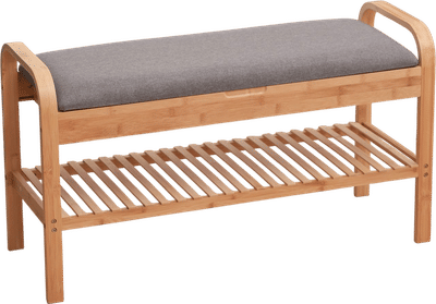 Millwood Pines Bamboo Shoe Storage Bench