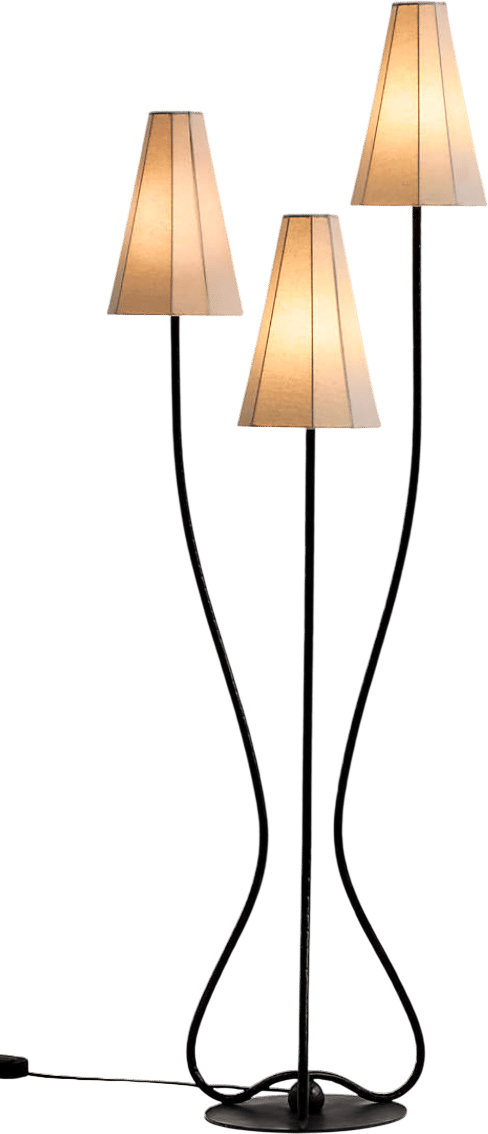 Nouveauté 3-Light Metal Floor Lamp with Linen Shades