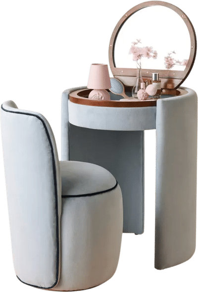 Jane Upholstered Vanity & Stool Set