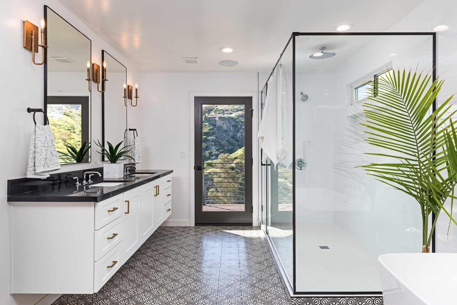 Cleaning the bathroom