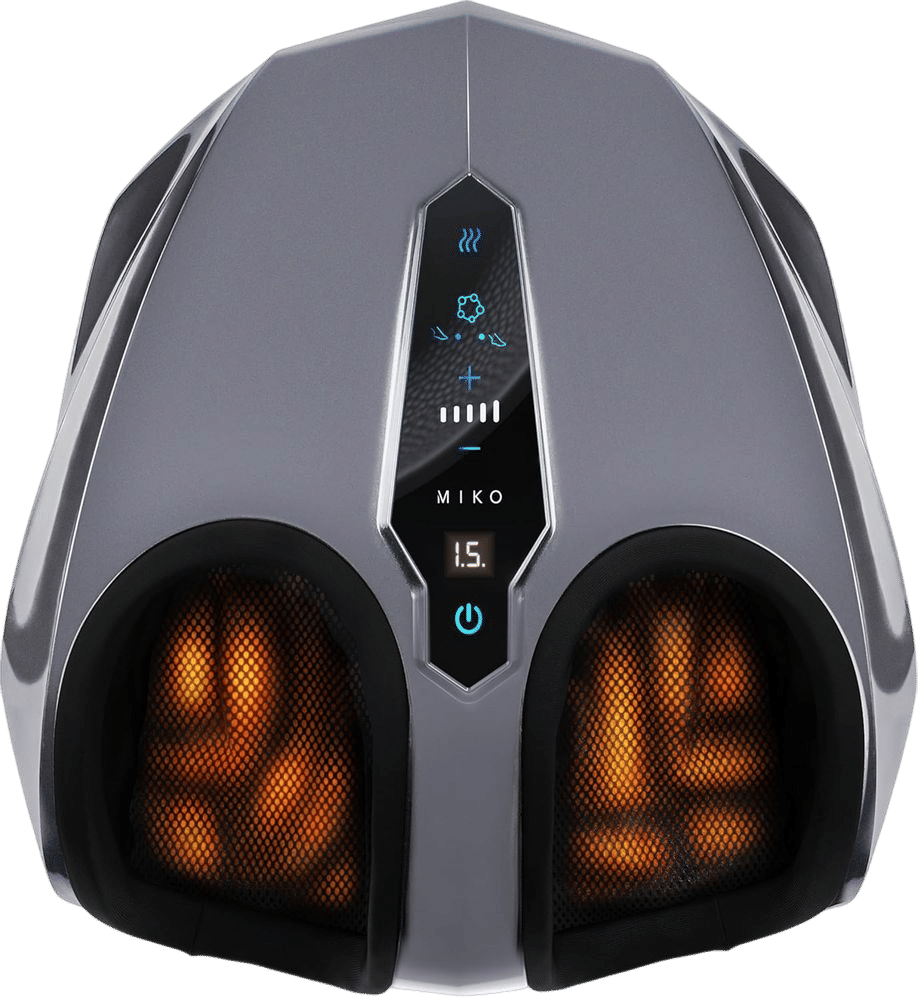 MIKO Foot Massager Machine with Deep-Kneading, Compression, Shiatsu, and Heat for Plantar Fasciitis, Neuropathy -Fits up to Men Size 12 : Health & Household