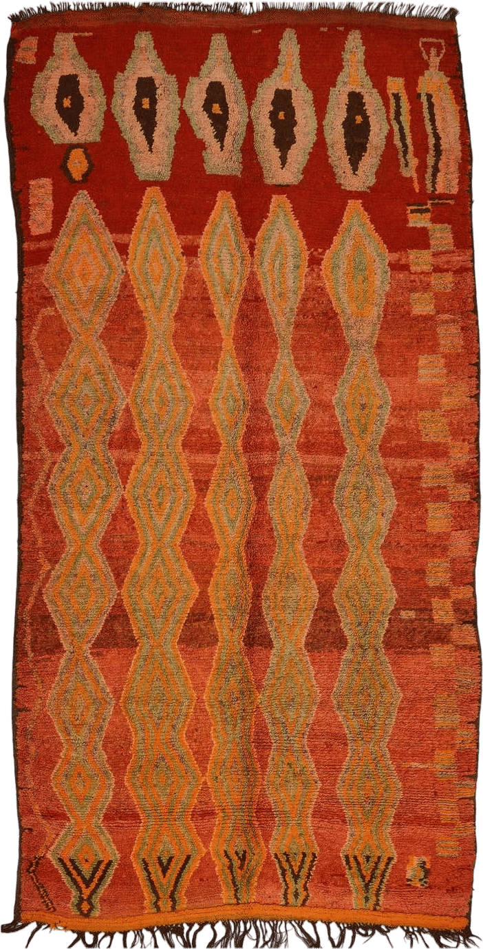 Large Unusual Rehamna Moroccan Carpet
