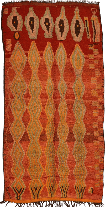 Large Unusual Rehamna Moroccan Carpet