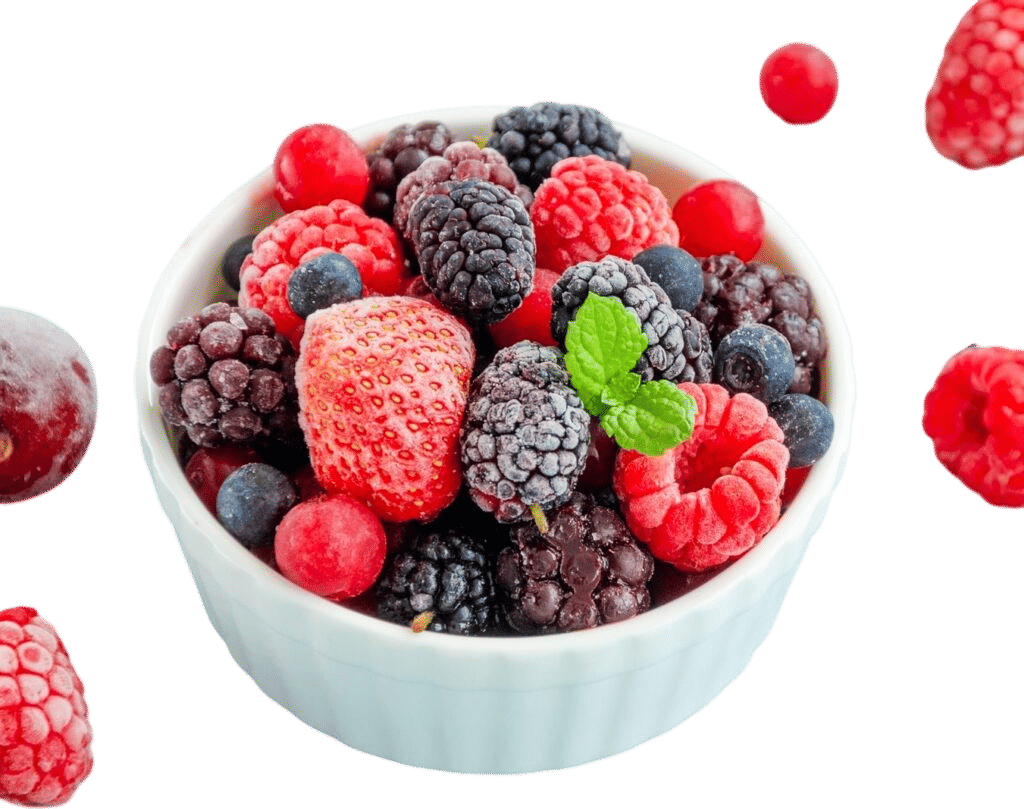 Splash hot water on frozen fruit before blending your smoothie