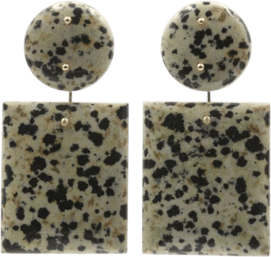 Mobile Earrings Dalmatian Double