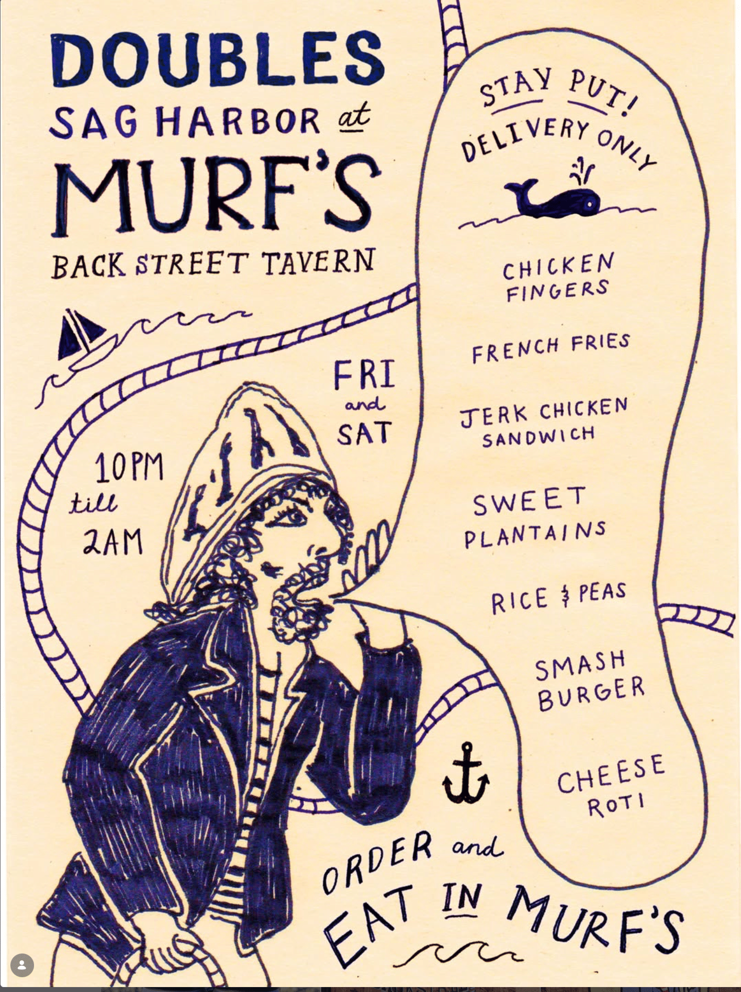 Doubles delivery at Turf's in Sag Harbor