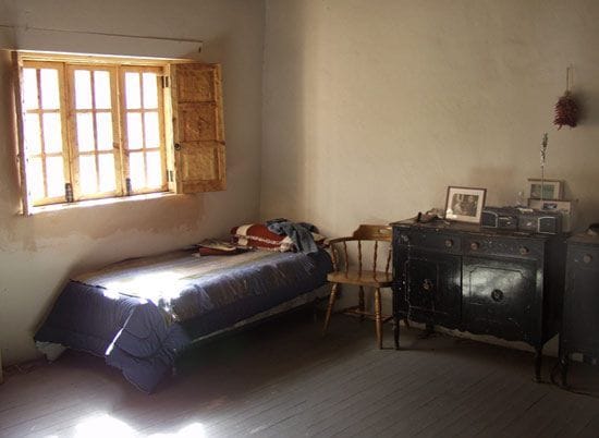 Agnes Martin’s bedroom