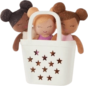 LullaBaby Bathtime Set with 3 Plush Bath Dolls