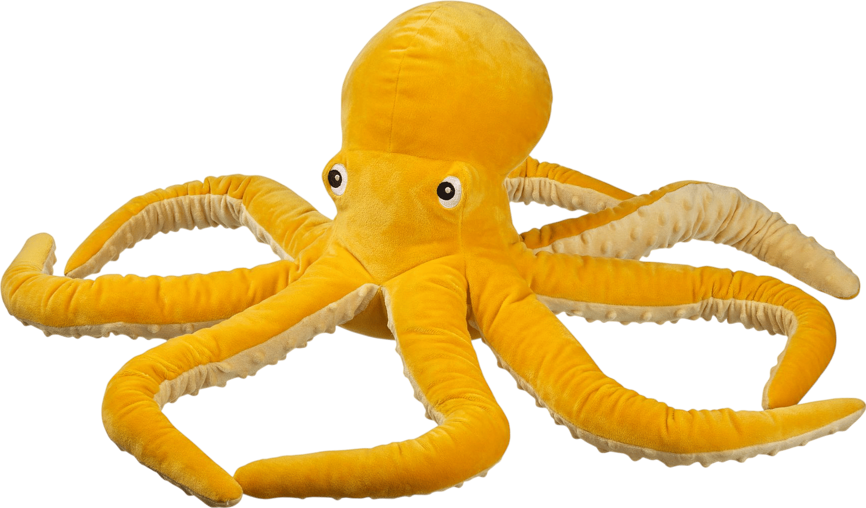 BLÅVINGAD Soft toy, octopus/yellow