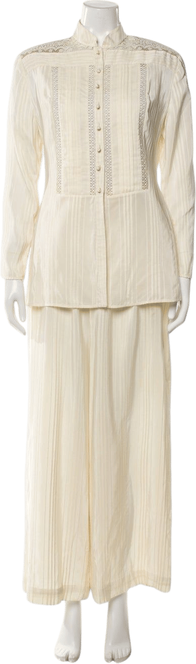 Valentino Ruffle Embellishment Pantsuit